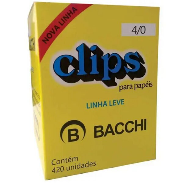 CLIPS GALV. AÇO 4/0 LINHA LEVE C/420 BACCHI