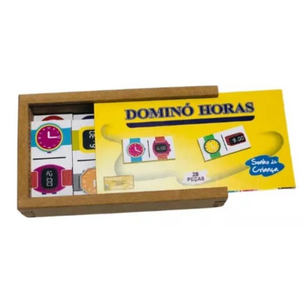 DOMINO DE HORAS EM MADEIRA SONHO DE CRIANÇA - Image 2