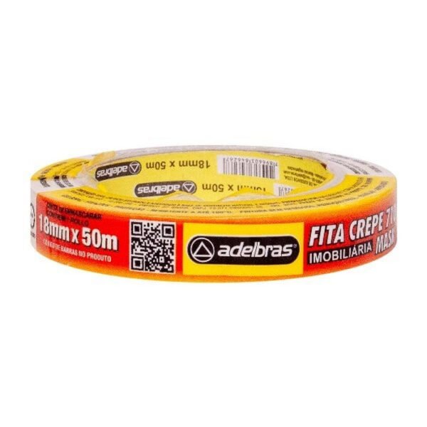 FITA CREPE BRANCA 710 18X50 ADELBRAS - Image 2