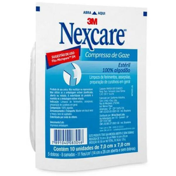 GAZE ESTÉRIL NEXCARE C/10 UNIDADES 3M