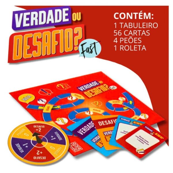 JOGO DE TABULEIRO VERDADE OU DESAFIO COLUNA - Image 3