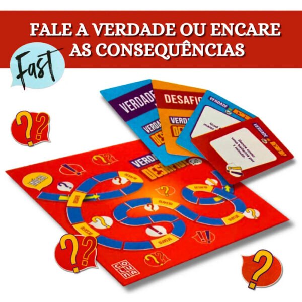JOGO DE TABULEIRO VERDADE OU DESAFIO COLUNA