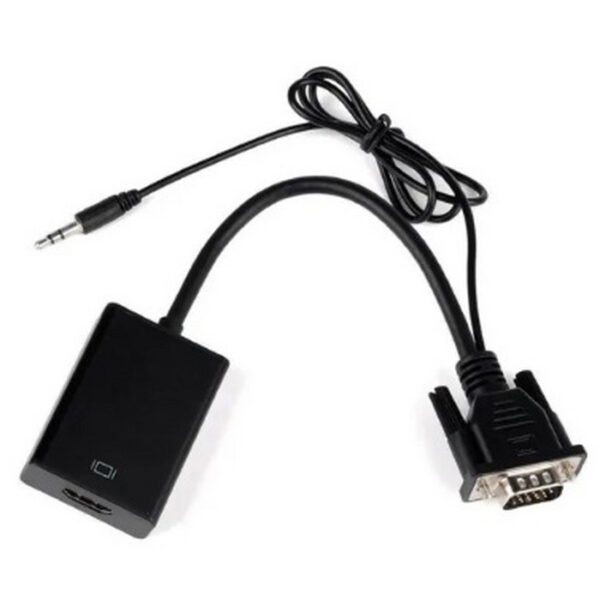 MINI CONVERSOR VGA PARA HDMI COM AUDIO E VÍDEO FULL HD
