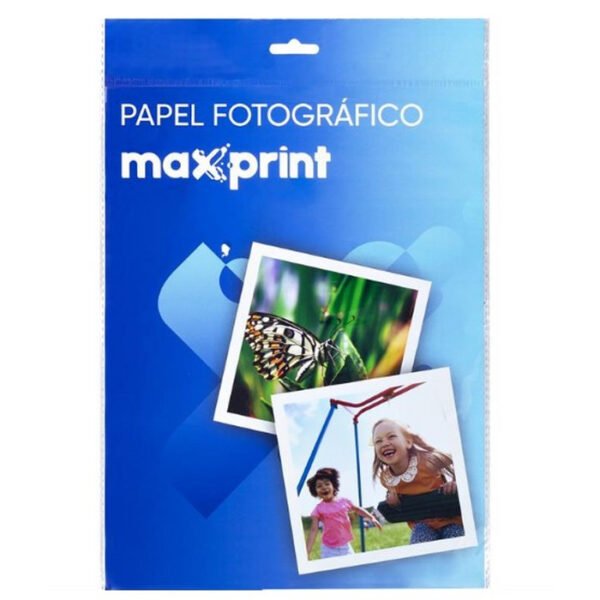 PAPEL FOTOGRÁFICO ADESIVO A4 GLOSSY 135G C/ 20 FOLHAS MAXPRINT