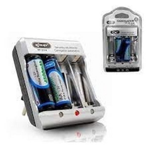 CARREGADOR DE PILHAS KP-511A C/ 2 PILHAS AA KNUP